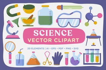 Science School Vector Clipart Pack