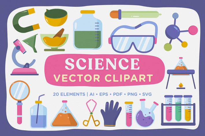 Science School Vector Clipart Pack