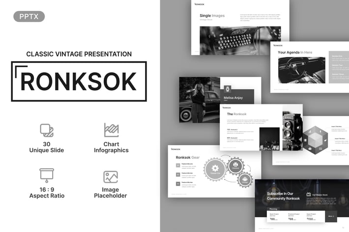 Ronksok Classic Vintage Powerpoint Template