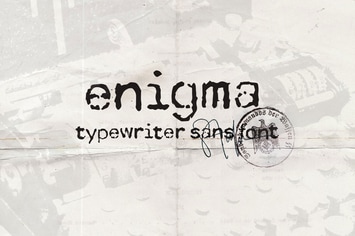 Enigma Typewriter Sans Font