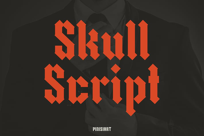 Blackletter Font - Skullscript 