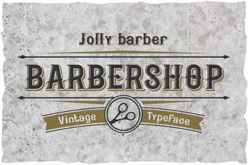 Jolly Barber. Vintage typeface