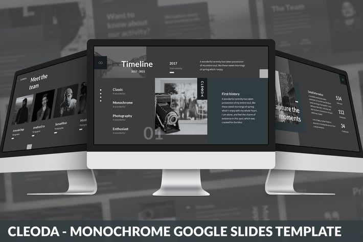 Cleoda - Monochrome Google Slides Template