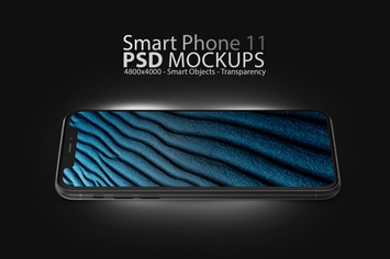 iPhone 11 Black PSD Mockups 