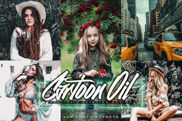 Cartoon Oil Action + 10 Photo Effects