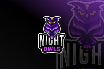 Night Owls Esport Logo Template