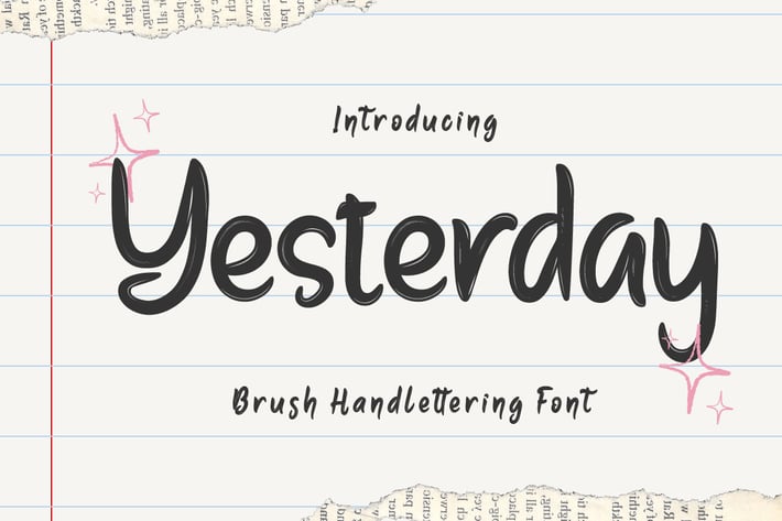 Yesterday - Brush Handwritten Font