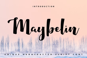 Maybelin | Unique Handcrafted Script Font