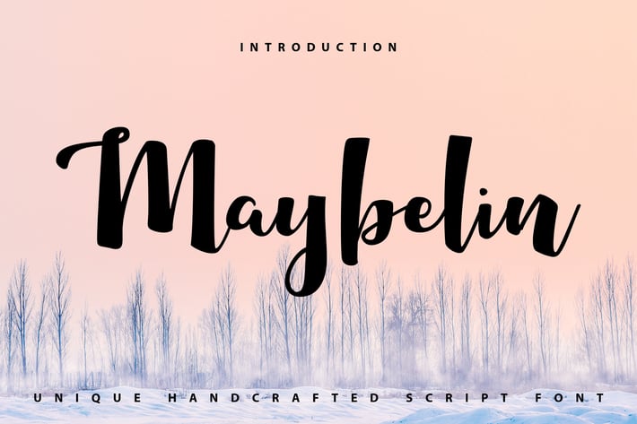 Maybelin | Unique Handcrafted Script Font