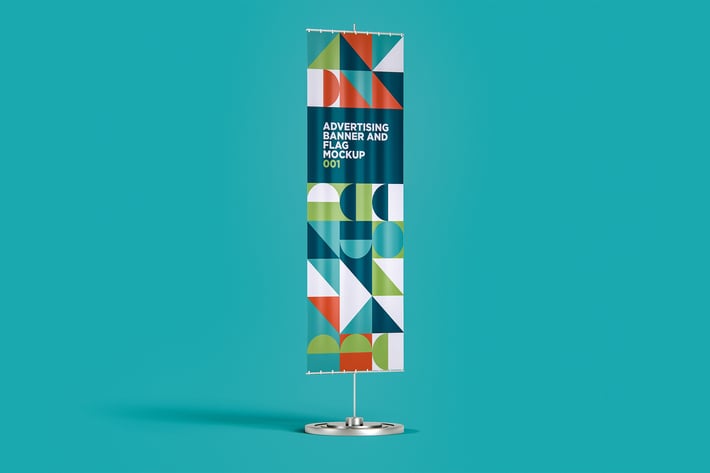 Advertising Banner And Flag Mockup 001