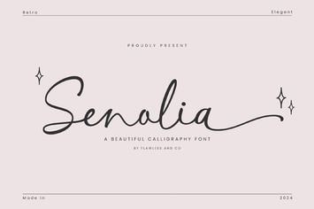 Senolia - Calligraphy Script Font