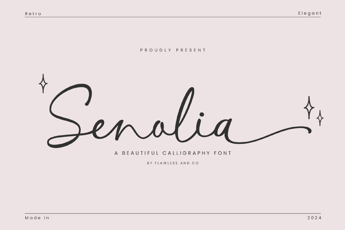 Senolia - Calligraphy Script Font
