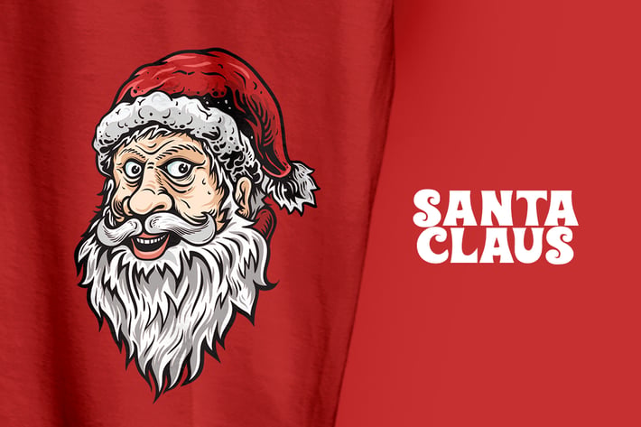 Santa Claus Head Logo/ Illustration
