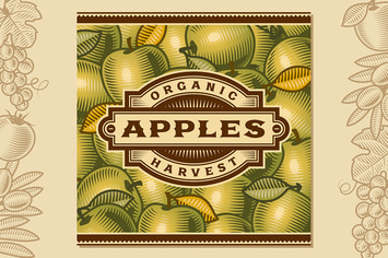 Retro Apple Harvest Label