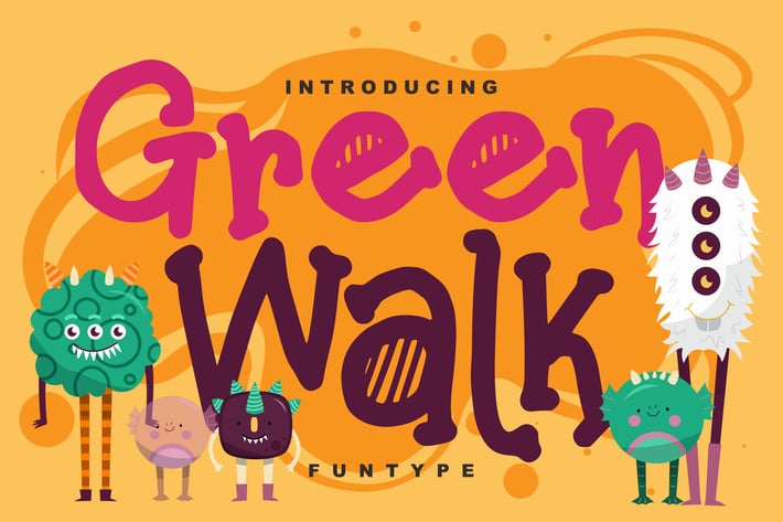 Green walk | Decorative Fun Type Font
