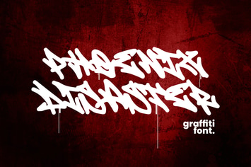 Phoenix Disaster - Monoline Graffiti Font