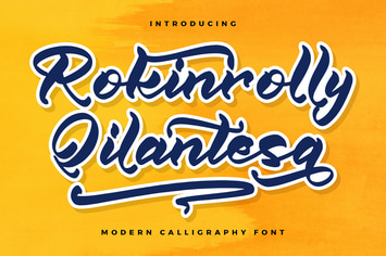 Rokinrolly Qilantesa Modern Calligraphy Font