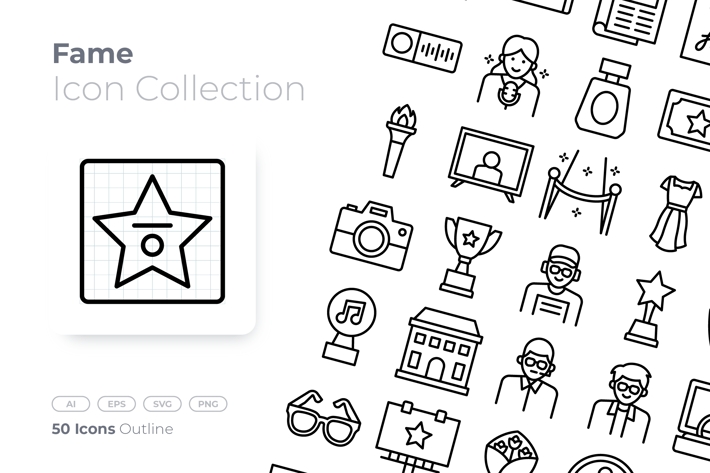 Fame Outline Icon