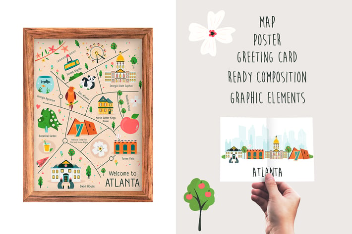 Atlanta City Map & Designs