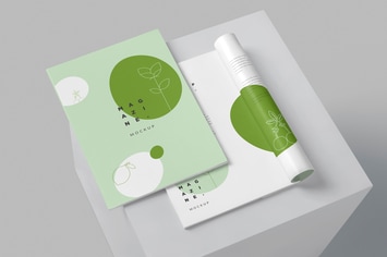 A5 Slim Fashion Magazine Mockup Set