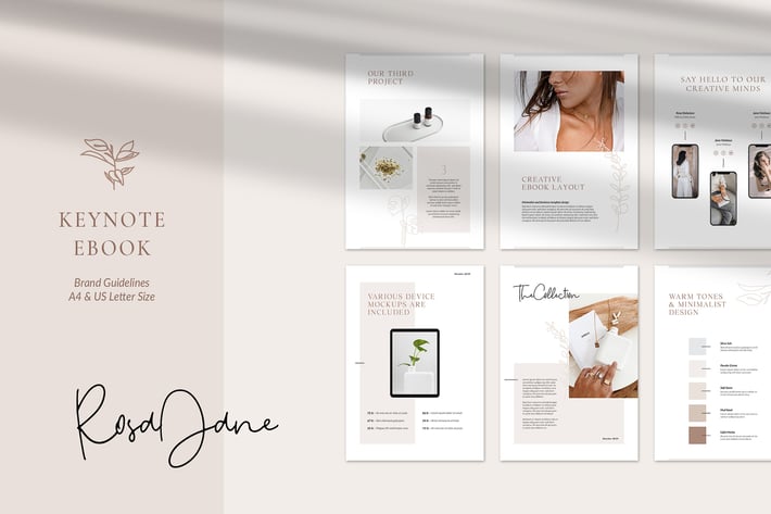 Keynote eBook Template Rosa Jane