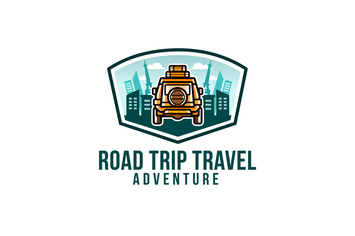 Road Trip Travel Logo Template