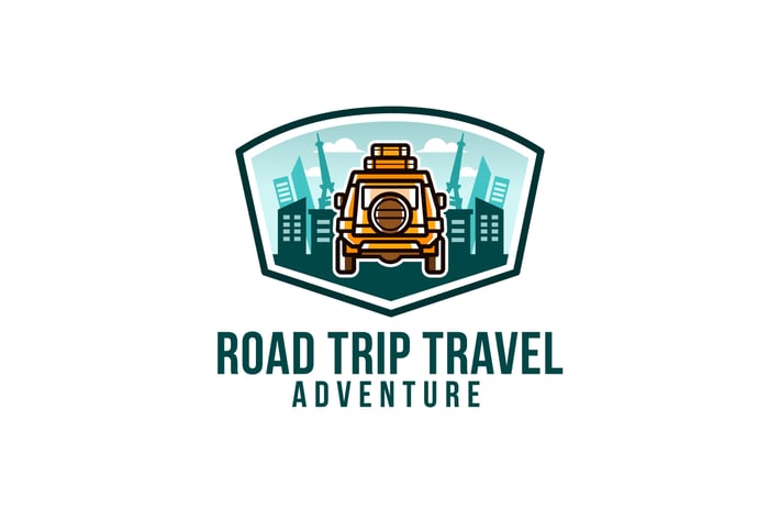 Road Trip Travel Logo Template