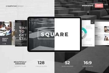Square Animated PowerPoint Template