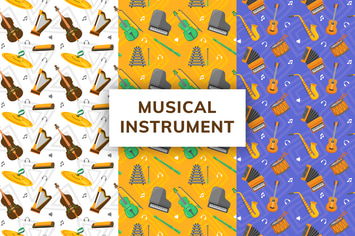 Musical Instrument Seamless Pattern