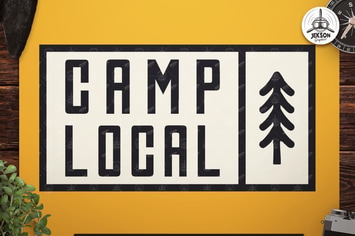 Vintage Camp Local Logo / Retro Typography Badge