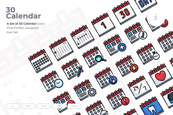 30 Calendar Icons