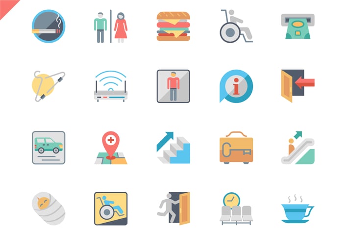 Simple Set Public Navigation Flat Icons