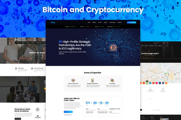  Bitcoin and Cryptocurrency Landing Page Template