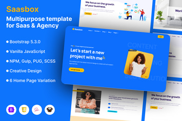 Saasbox - Multipurpose HTML Template for Saas