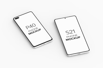 P40 Phone & S21 Phone Mockup