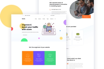 Score. - SEO & Marketing Agency PSD Template