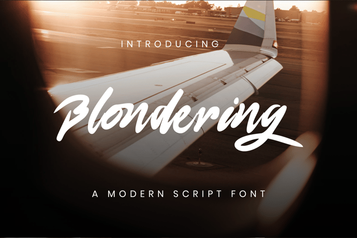 Blonderng Modern Script Font