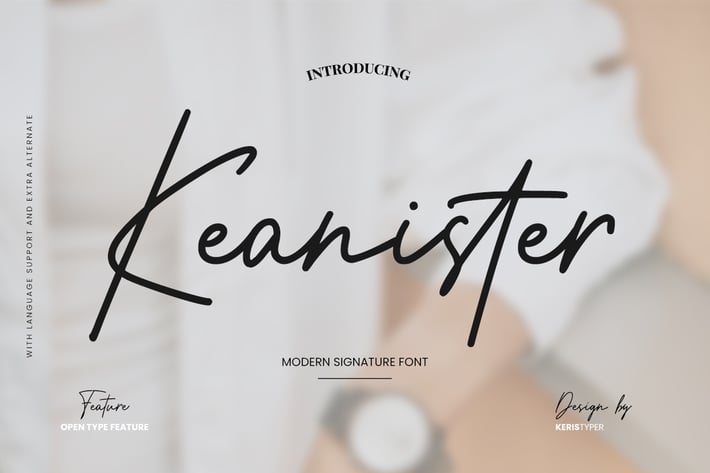 Keanister Modern Signature Font