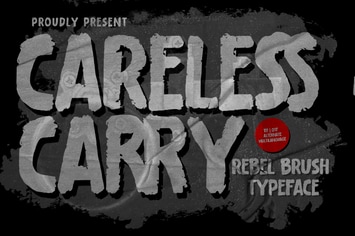 Careless Carry - Rough Brush Typeface
