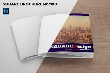 2 Square Covers Brochure Mockup