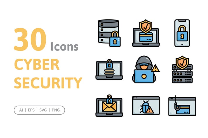 30 Cyber Security Icons