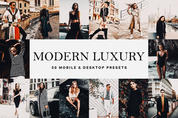 50 Modern  Luxury Lightroom Presets and LUTs