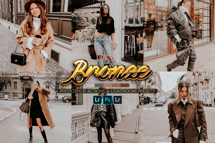 BRONZE Photoshop Actions + Lightroom Presets