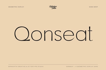 Qonseat a Geometric Display Sans Serif