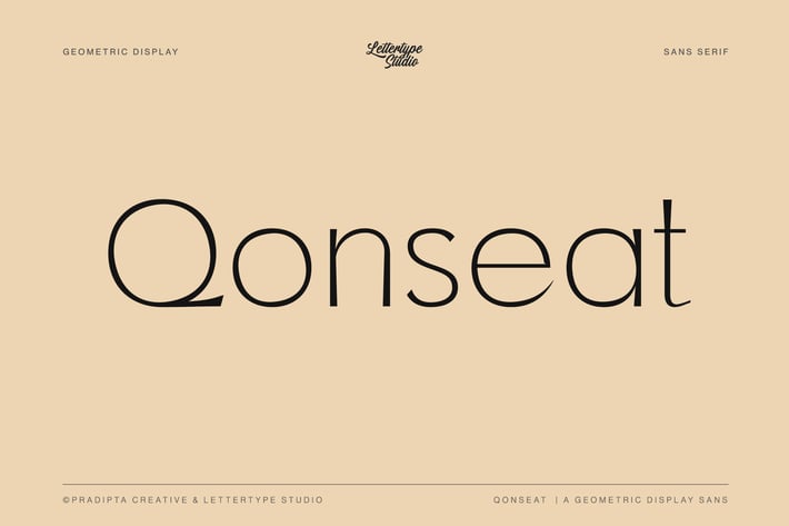 Qonseat a Geometric Display Sans Serif