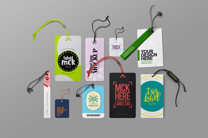 Tag Mockup Clothing Label Hang Set
