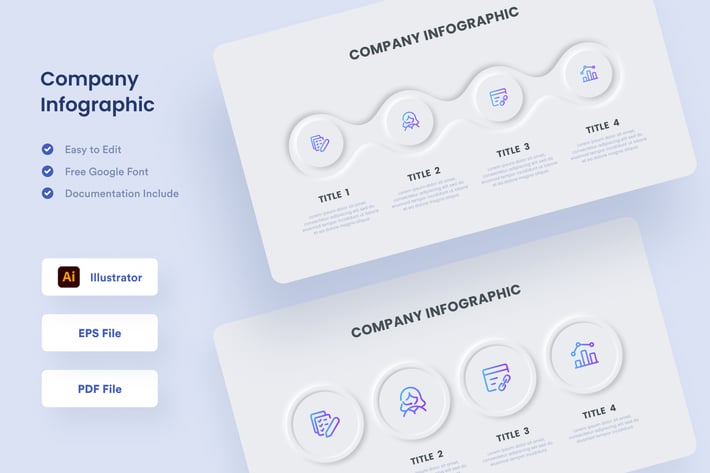Company Neumorphism Infographic