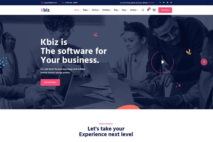  Kbiz - Modern Business and Corporate HTML Templat