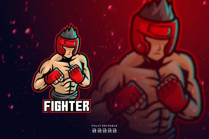 Fighter Esport Logo Template