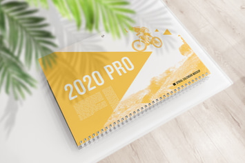 Folded Wall Calendar Mockup